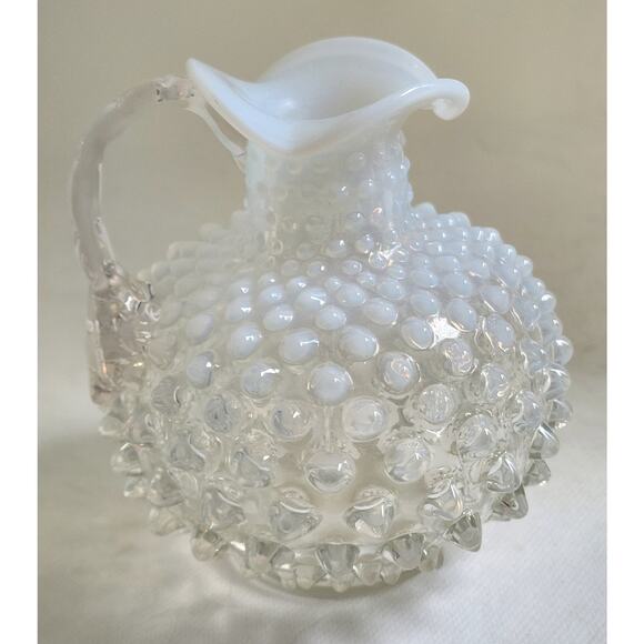 Fenton Glass Hobnail Cruet-Opalescent-Vintage-No Stopper-5" tall - Picture 2 of 12